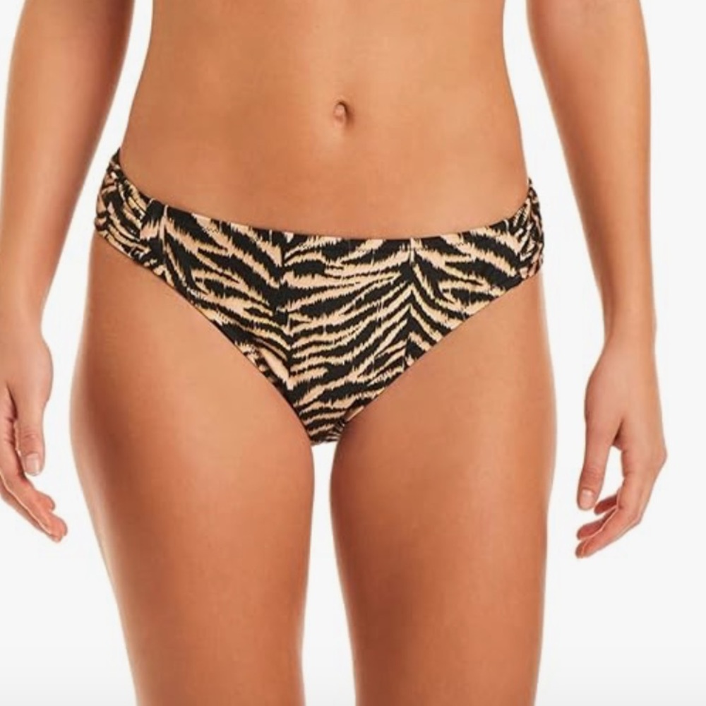 Jessica Simpson Women's Standard Bikini Bottom with Side Shirred HIPS NWT XL